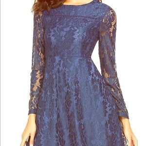 A-Line, lace Navy Blue Women’s Dress - NWT